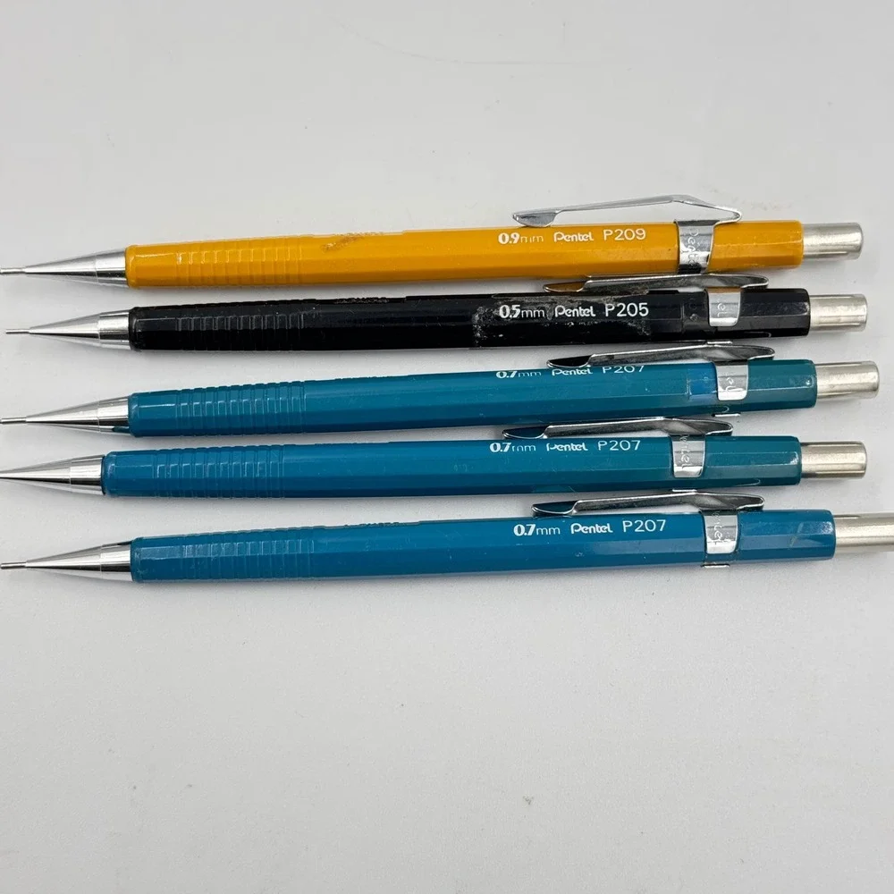 Pentel Mechanical Pencil Set Multi P205 P207 P209 Drafting Lot 5ct